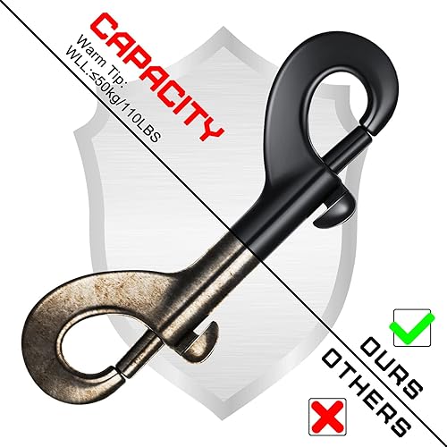 Vista 11 de Ferraycle Ganchos de doble extremo, broches de perno, aleación de zinc pesada, multiusos, clips de doble cara, clip de metal, ganchos negros