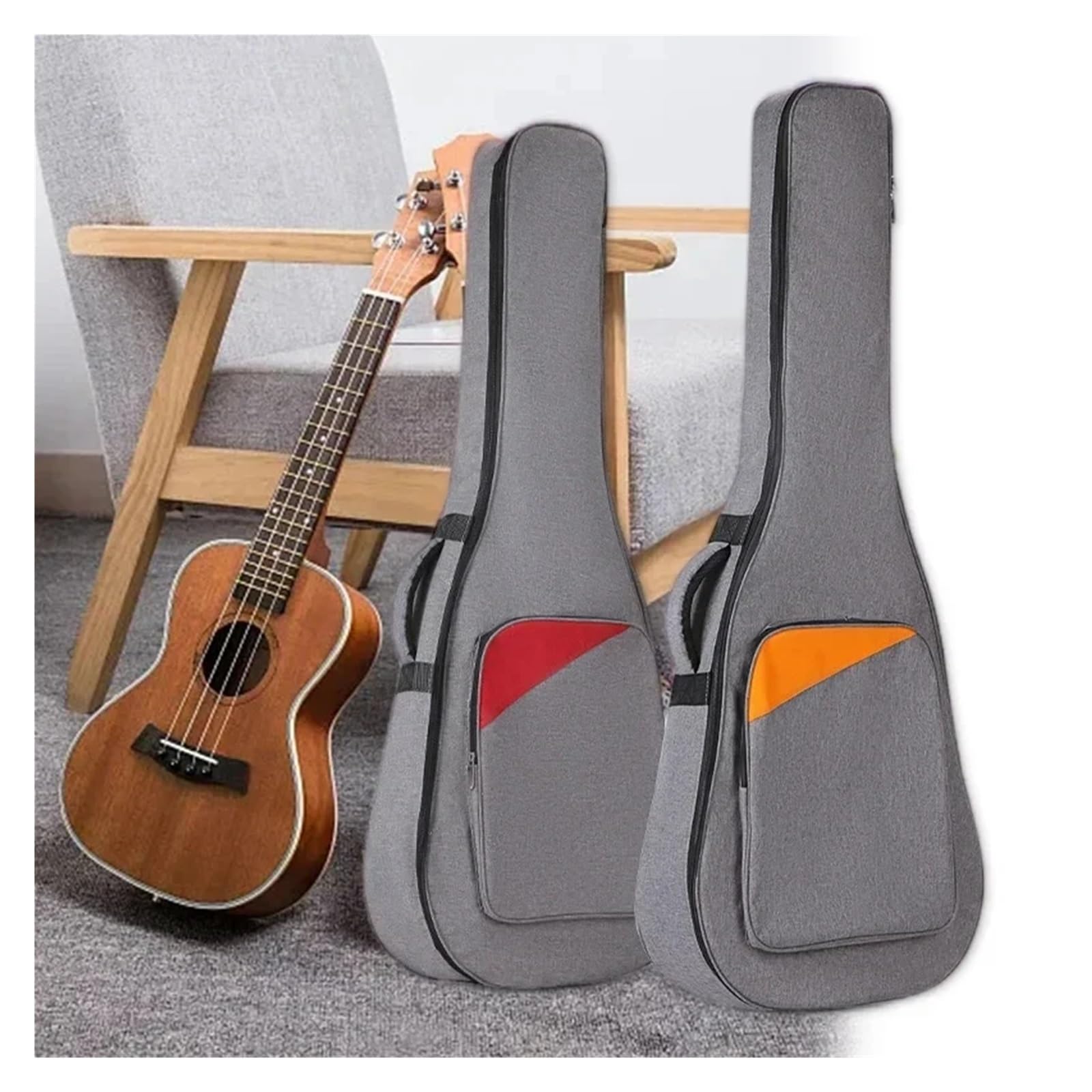 Verdicken Sie die Gitarrentasche, schützende Aufbewahrungstasche, wasserdicht, mit Doppelgurten, gepolsterter Schulterrucksack for klassische Akustikgitarren
