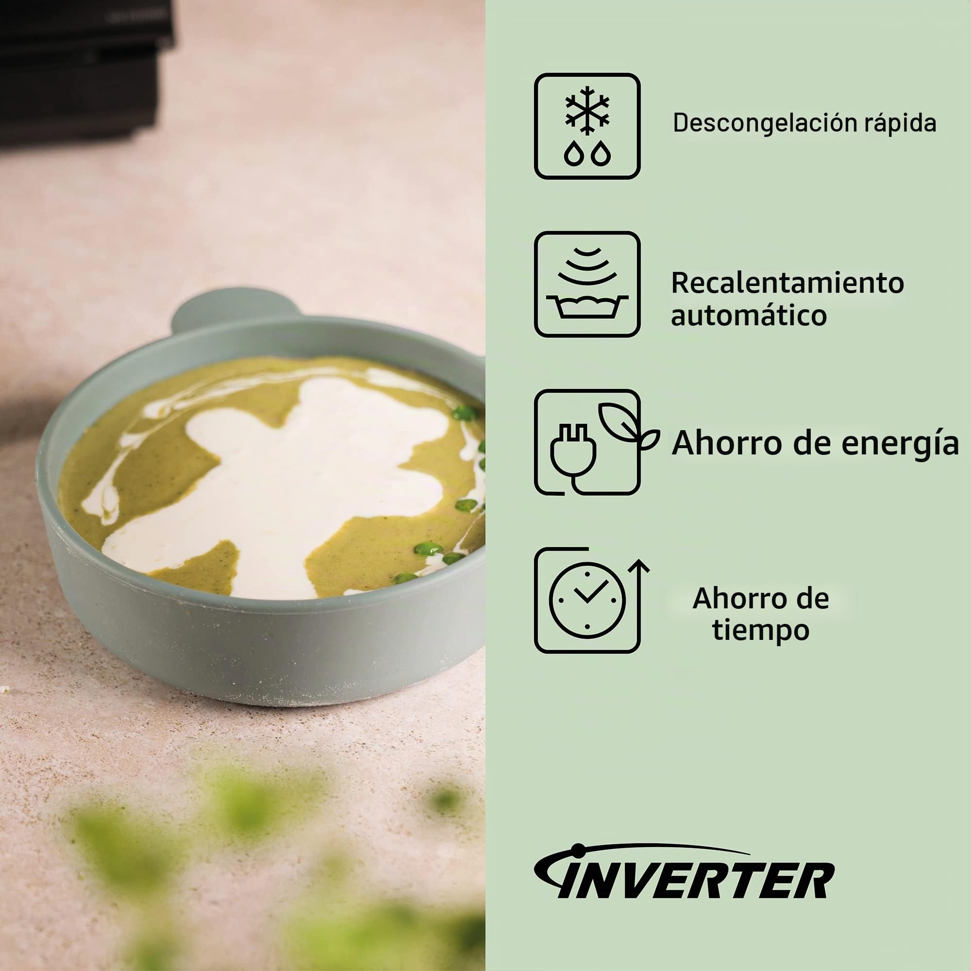 Panasonic NN-DS59NMETG Microondas Combi 4 en 1, Horno Grill, Superficie Plana, 27 Litros, 1000 W, Cocción En Dos Niveles, Sensor Genius, 32 Programas, Bandeja Para Grill, Limpieza Fácil, Negro