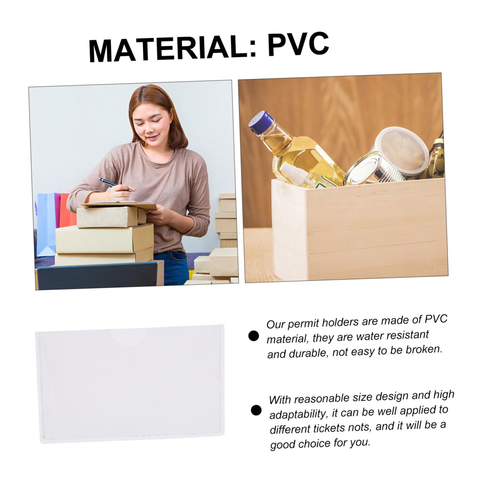 ULTECHNOVO Busta Trasparente Con Logo Da 50 Pezzi Tasche Adesive Trasparenti Buste Per Carte Di Plastica Buste Per Documenti Trasparenti Protezioni Per Documenti Porta Carte