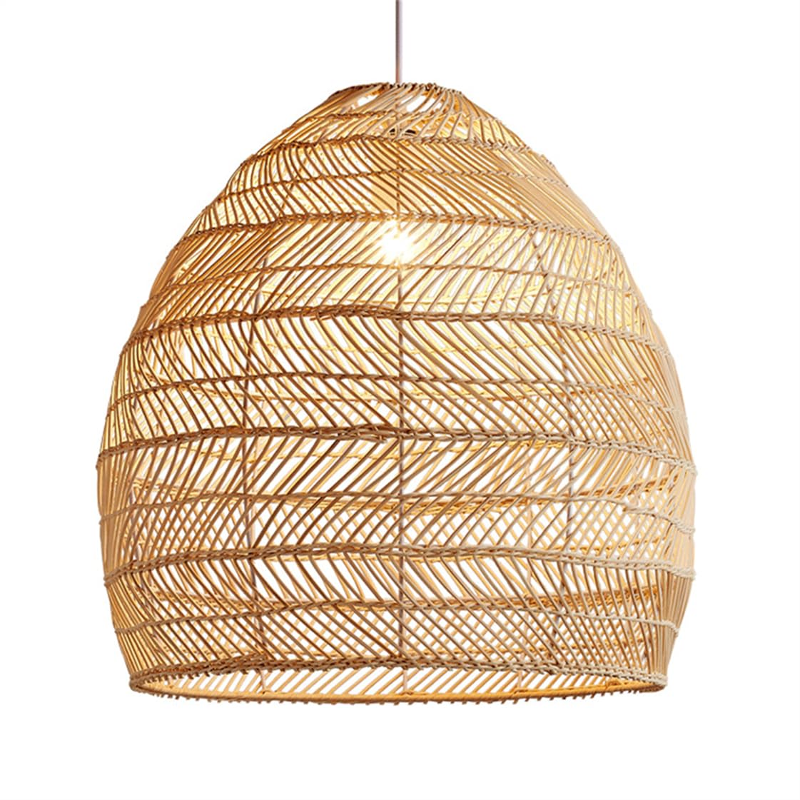 Cssykv Multicolor Farmhouse Chandeliers Rattan Light Fixtures For Entryway Boho Pendant Light Hanging For Dining Room Rattan Basket Fixtures For Kitchen Island Hallway Bedroom Foyer Ceiling Lights 1-Pack