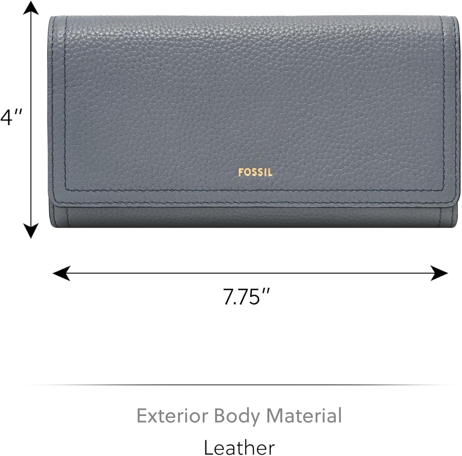Fossil SL7833450 Women's Long Wallet, Leather, Blue