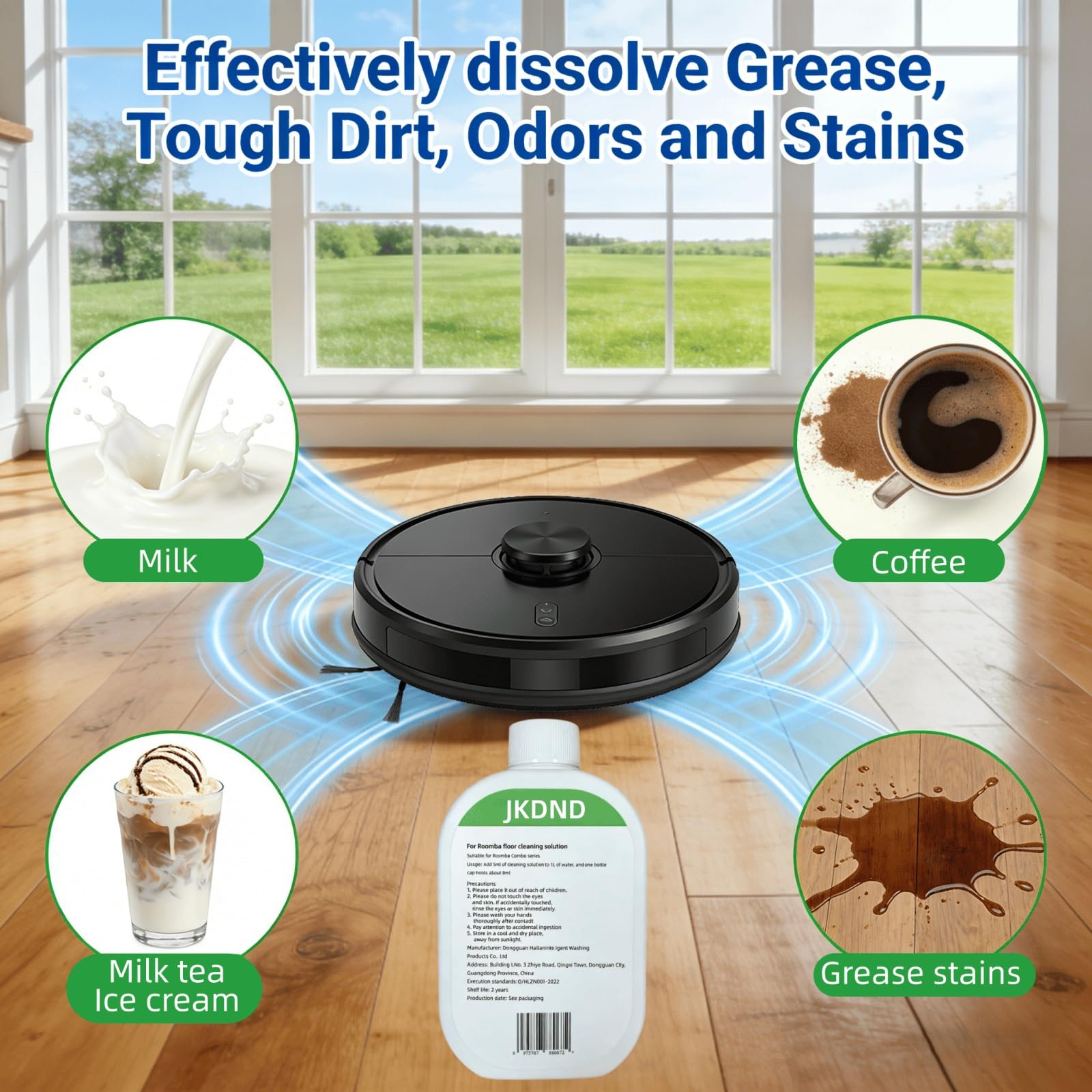 Amazon.co.jp: StayClean 濃縮液、ロボット掃除機専用床用洗剤、低泡