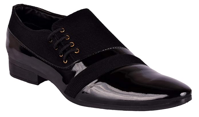 Synthetic Black Formal Lace Up Shoes 
