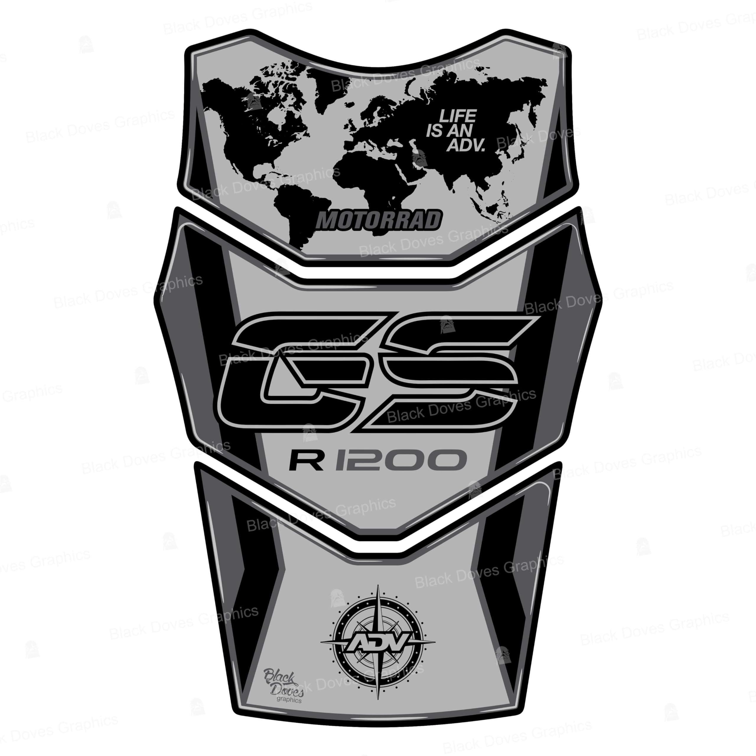 Tankschutz Aufkleber Für BMW R1200 GS 2004-2007 - 3D Harz Schutzfolie 280x180mm