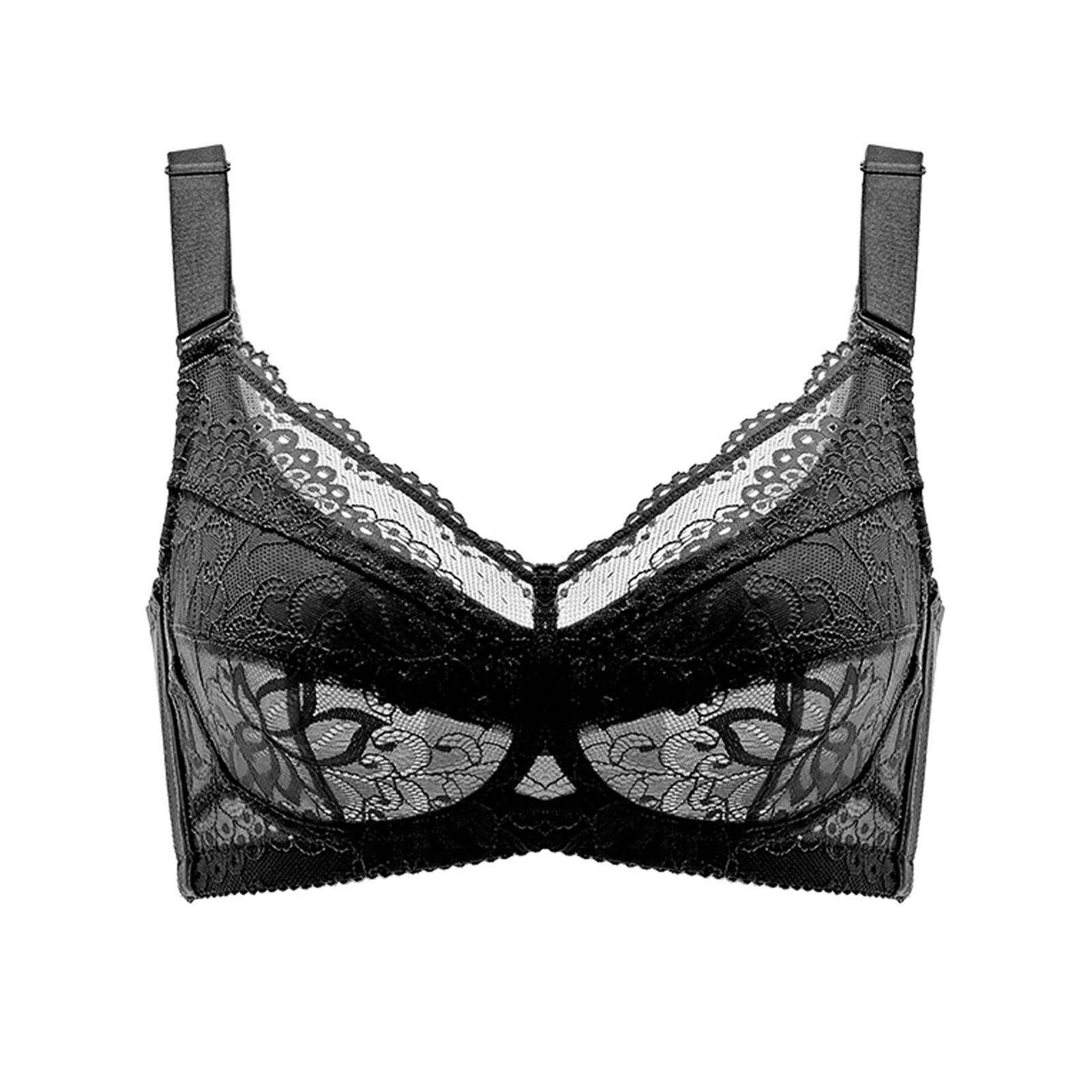Ropa interior sexy transparente para mujer de talla grande, de malla de encaje ultrafina, de cobertura completa (color: negro, tamaño: 80 °C)