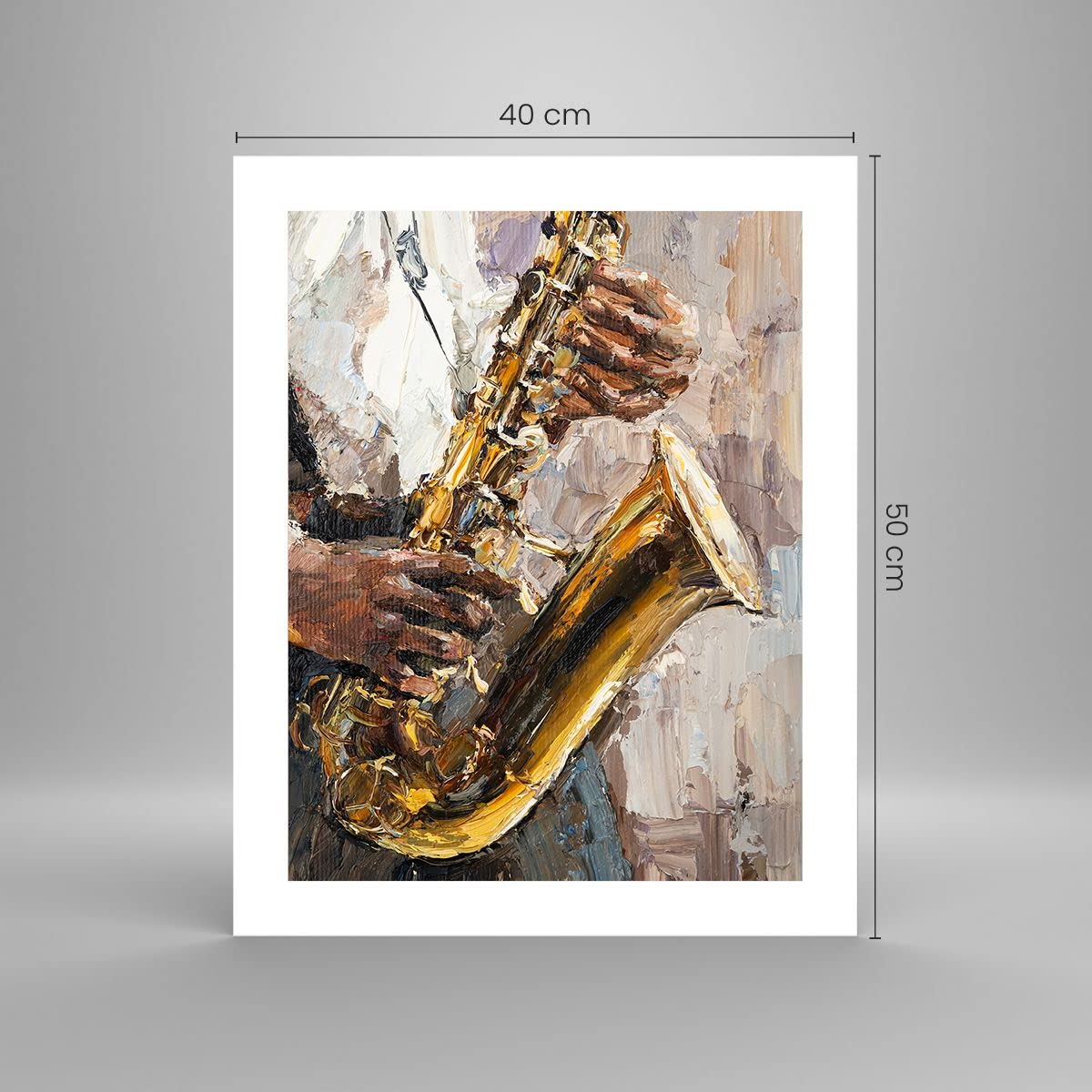 Poster Saxophoniste 40x50cm - Décoration Murale Moderne - Art Musical Vintage