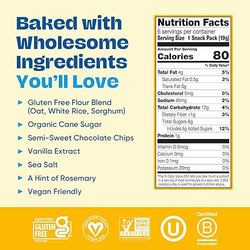 Miniatura 2 de Partake - Paquete variado de galletas de chispas de chocolate horneadas crujientes y suaves sin gluten, veganas, sin los 9 alérgenos principales