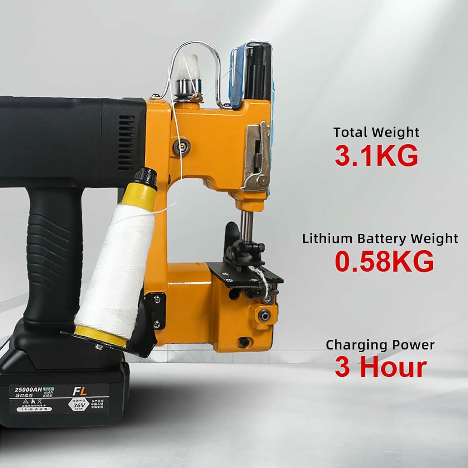 Bag Closer Sewing Machine, Handheld Bag Stitcher, Electric Cordless Bag Closer Sewing Machine, 2pcs Sewing Thread/2600mah Battery