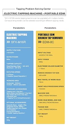 US Stock M3-M16 Electric Tapping Arm Machine Tapper & Portable EDM Tap Remover Tap Burner EDM-8C