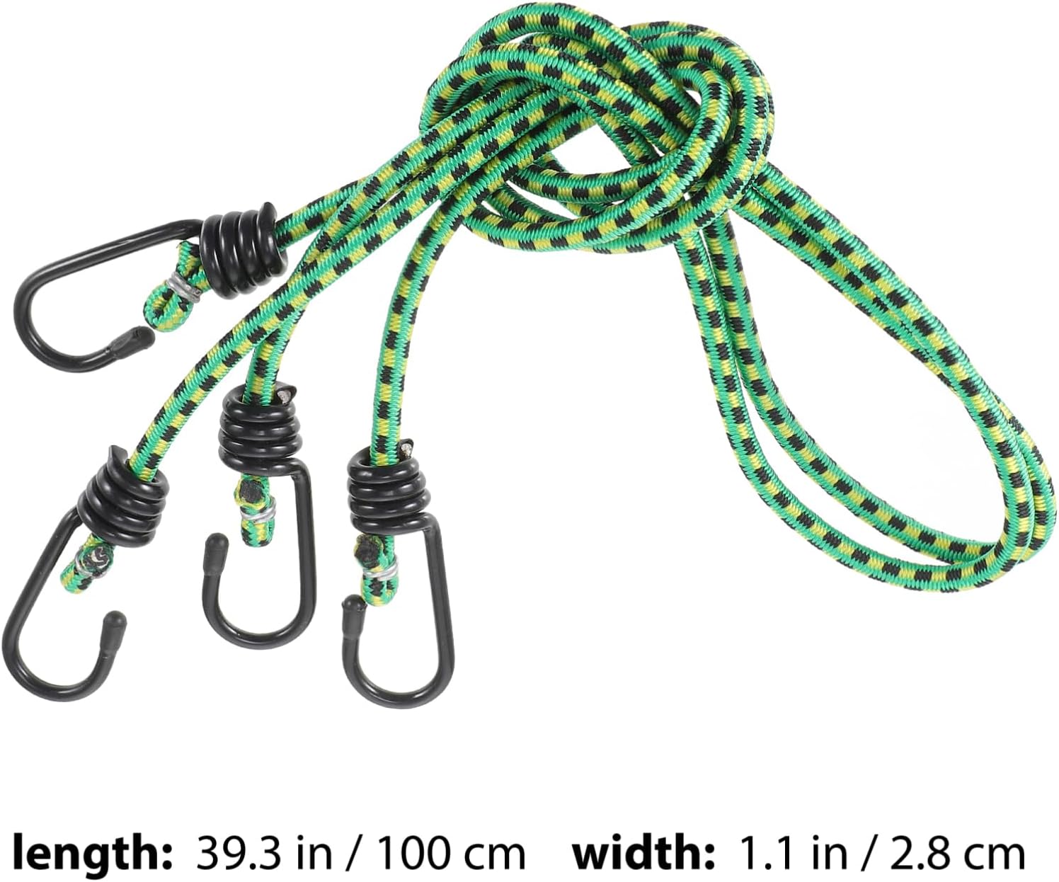 YARNOW 20pcs Elastic Cord Set Heavy Duty Bungee Cords Hooks Outdoor Camping Gear Heavy Duty Bungee Straps Assorted