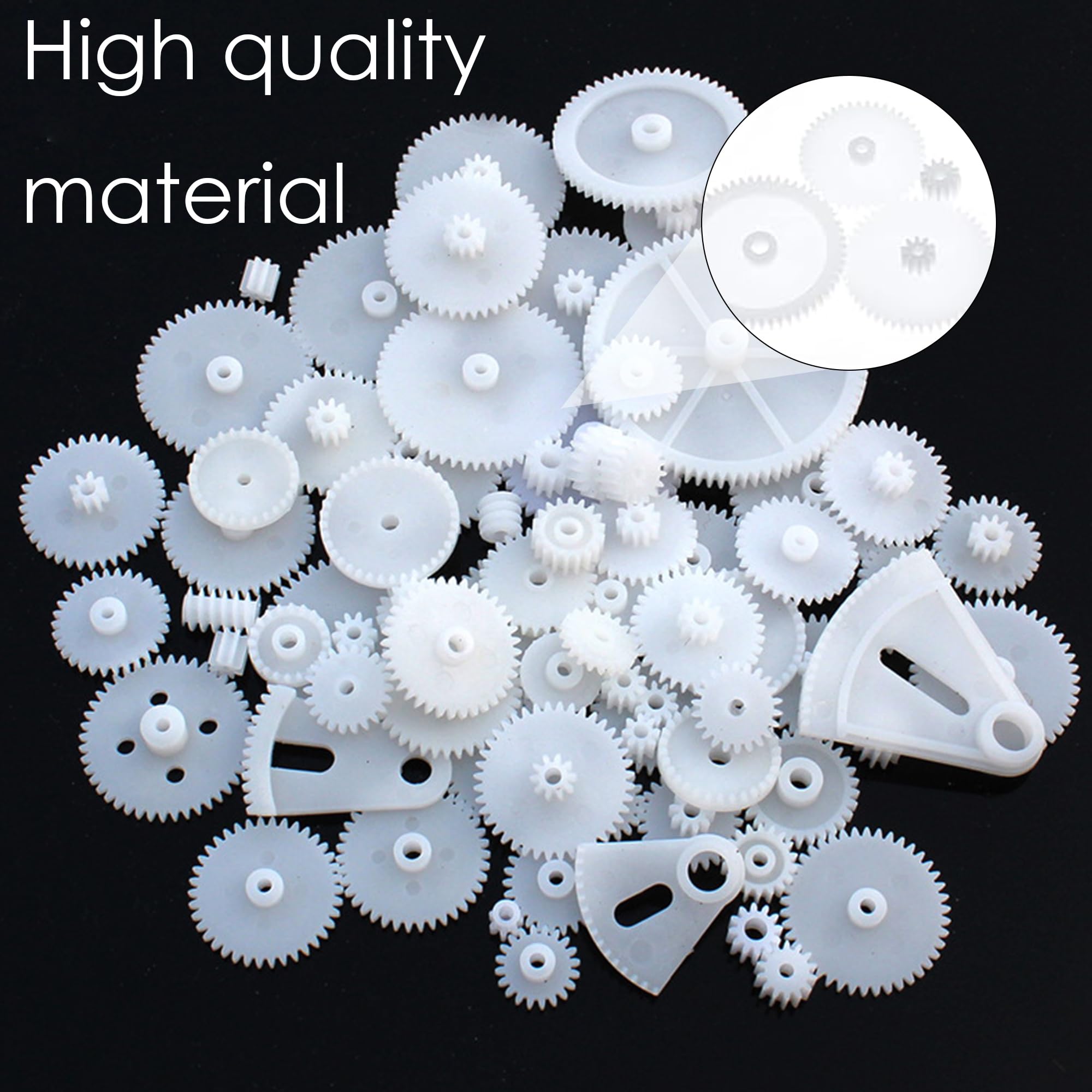 72 PCS Set Ingranaggi Plastica Piccolo Ingranaggio Plastica Traduzione Ingranaggi Modellismo Piccoli Set Fai da Te Giocattoli Modelli Robot Gear (A)