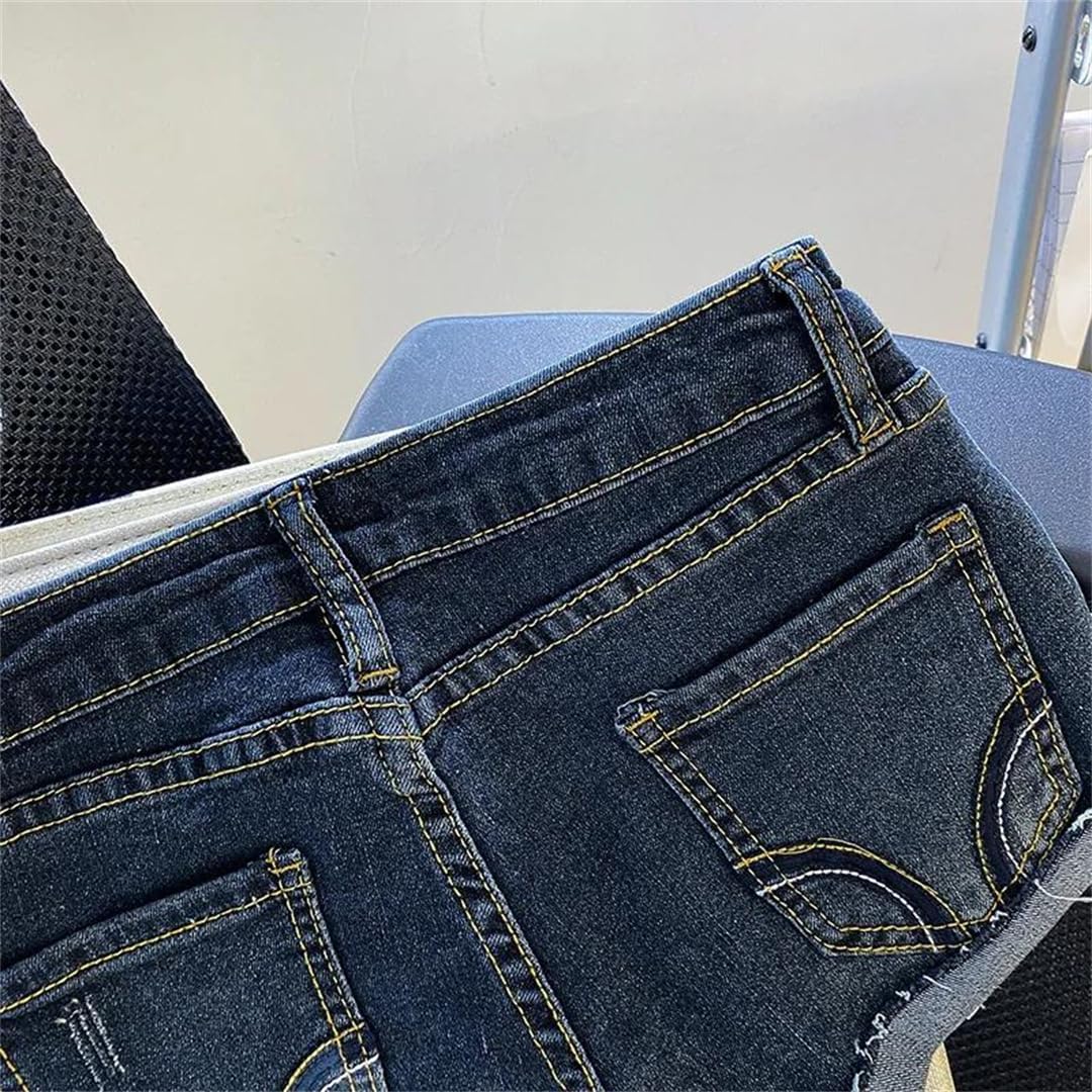 Women's Summer Ultra Low Waist Curled Edge Denim Shorts