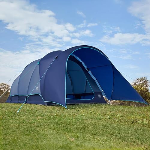 Timber Ridge 8 Person Camping Tent with Large Porch, Portable Waterproof Windproof Family Tent with Rainfly Carry Bag Room Divider, Easy Set-up Tent with Excellent Ventilation for Camping, 3 Season