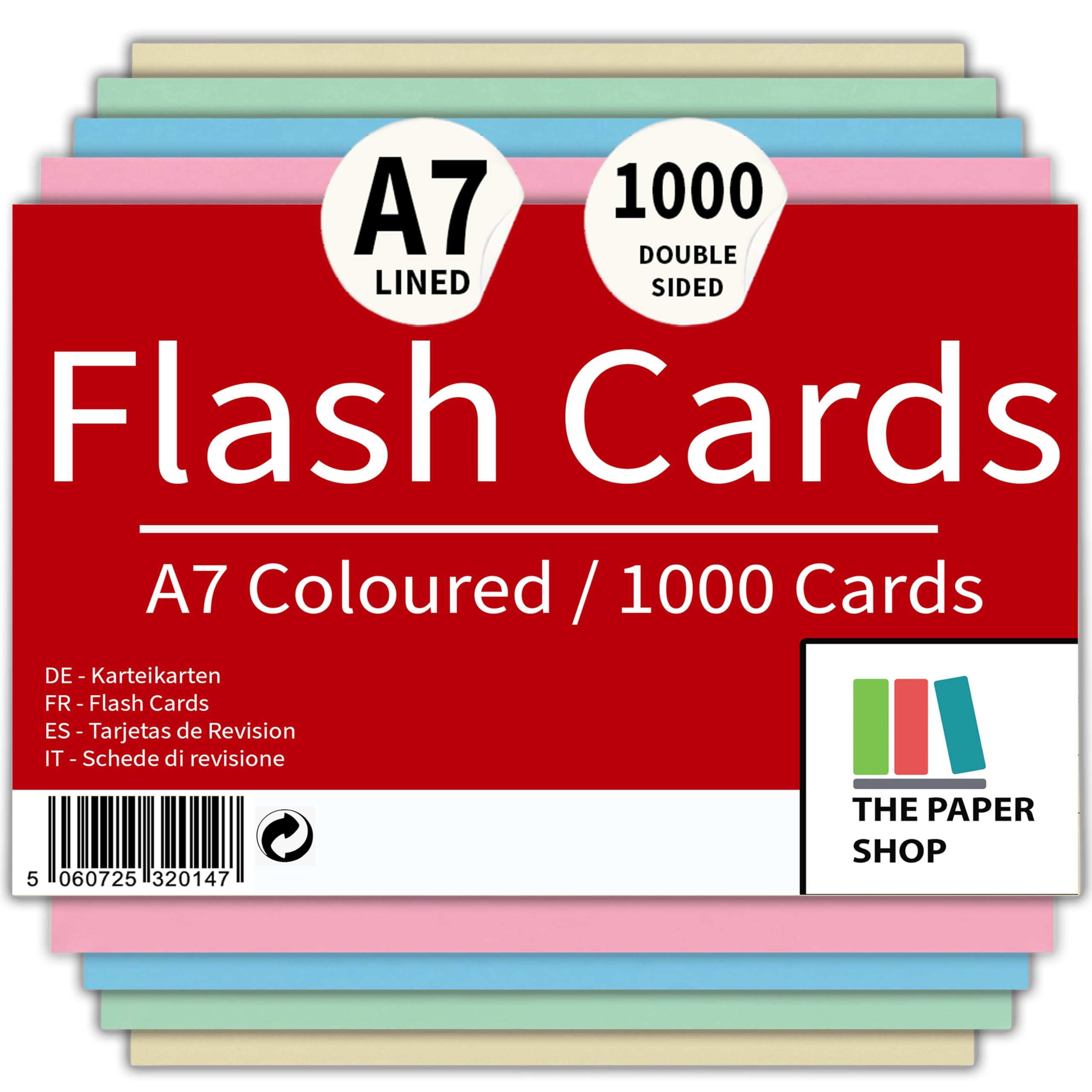A7 Coloured Record Cards