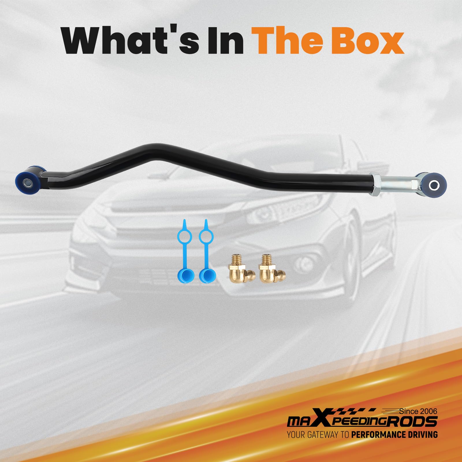 maXpeedingrods Vorne Verstellbare Panhard-Spurstange 0"-6" For Jeep Wrangler JK 2007-2018 3,8L