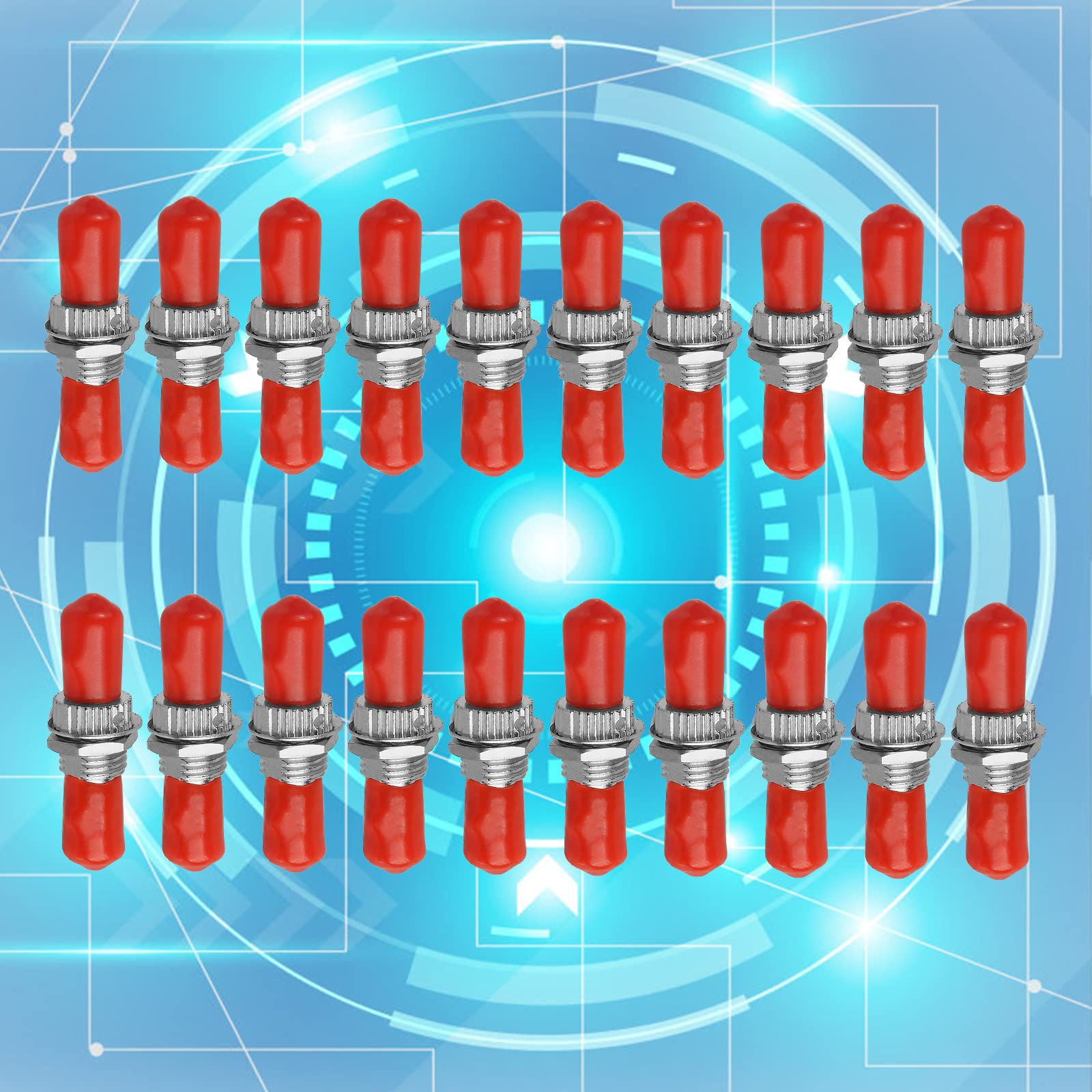 fyboptwu - 20 pcs ST to ST Fiber Optic Coupler Adapters St Barrel Connectors ST Couplers for Extending ST Single Mode Cables Cleaned ST Adapters Ready