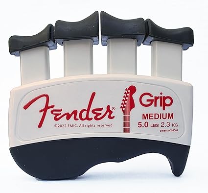 Fender GRIP Hand and Finger Exerciser (Medium - 5lbs / 2.3kg) – Best Ergonomic Finger Strengthener to improve play on all stringed instruments (Guitar, Bass, Violin, etc.)