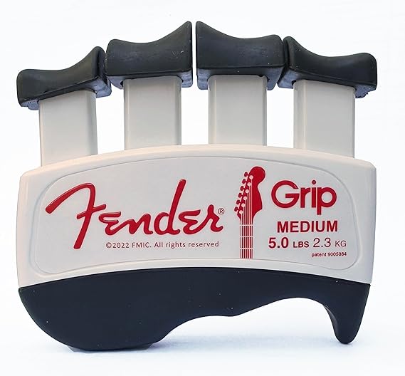 Fender GRIP Hand and Finger Exerciser (Medium - 5lbs / 2.3kg) – Best Ergonomic Finger Strengthener to improve play on all stringed instruments (Guitar, Bass, Violin, etc.)