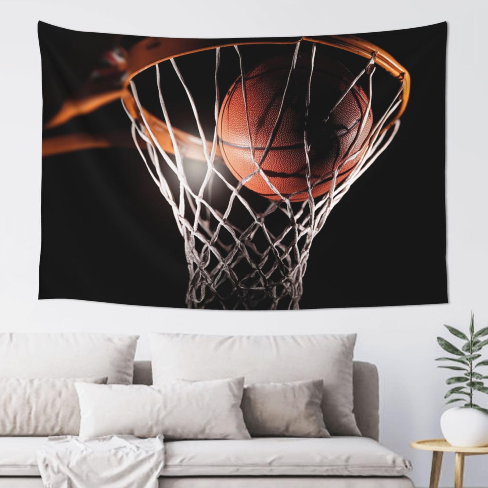 QLDETUPWLX Tapestry 152x102 cm Wall Hanging for Living Room Basketball Tapestries Home Decor Soft Aesthetic Tapestries Hanging Decor Blanket Wall Tapestry for Bedroom Dorm Indoor Outdoor