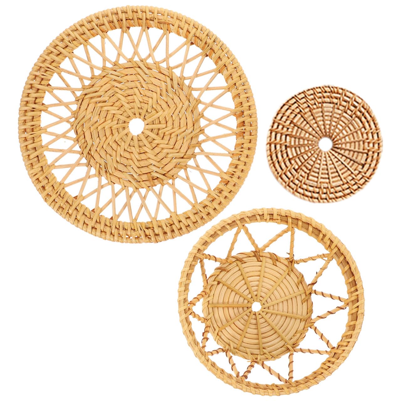 Cestas de pared de mimbre POPETPOP decoracion boho de algas marinas redondas para salon