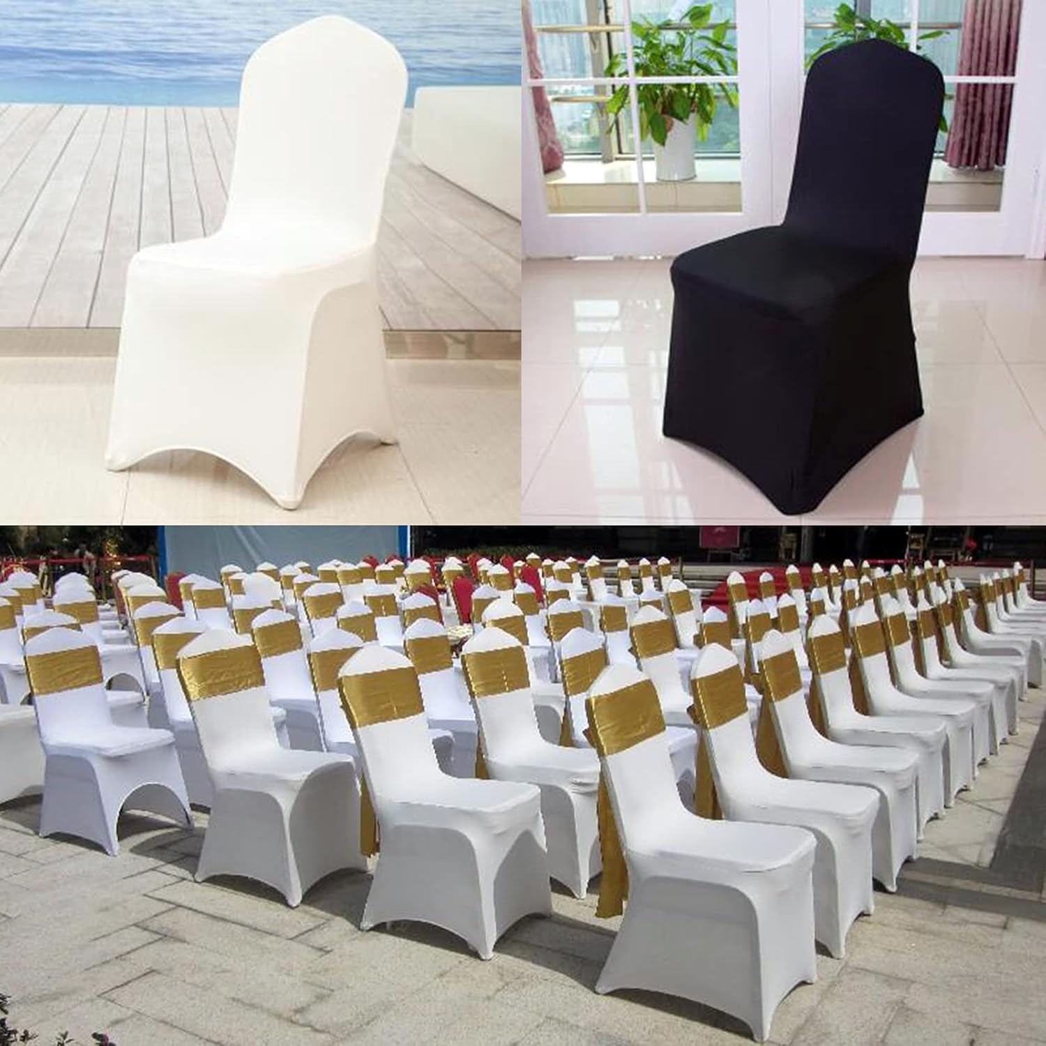 Buy Eachome Chair Covers2 Pcs Black Stretch Spandex Chair Covers Party Chair Covers Wedding Chair Covers Universal Stretch Chair Slipcovers Online In Italy B08rckgqqn