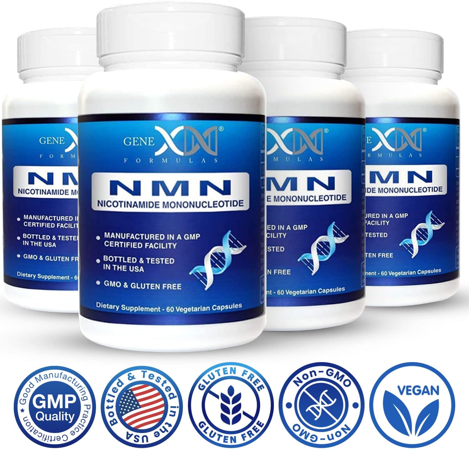 Genex Formulas NMN 250mg Supplements (4 Pack) - 99% Pure Shelf Stabilized Supplement Capsules for Increased NAD Levels & Healthy Aging, GMP Certified, 4 Month Supply - Image 6