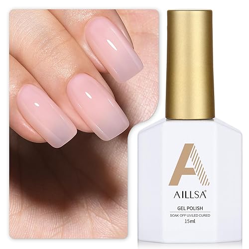 Vista 43 de AILLSA - Esmalte de uñas en gel pastel macaron, verde menta, colores brillantes de verano, algodón de azúcar, gel UV semipermanente, manicura