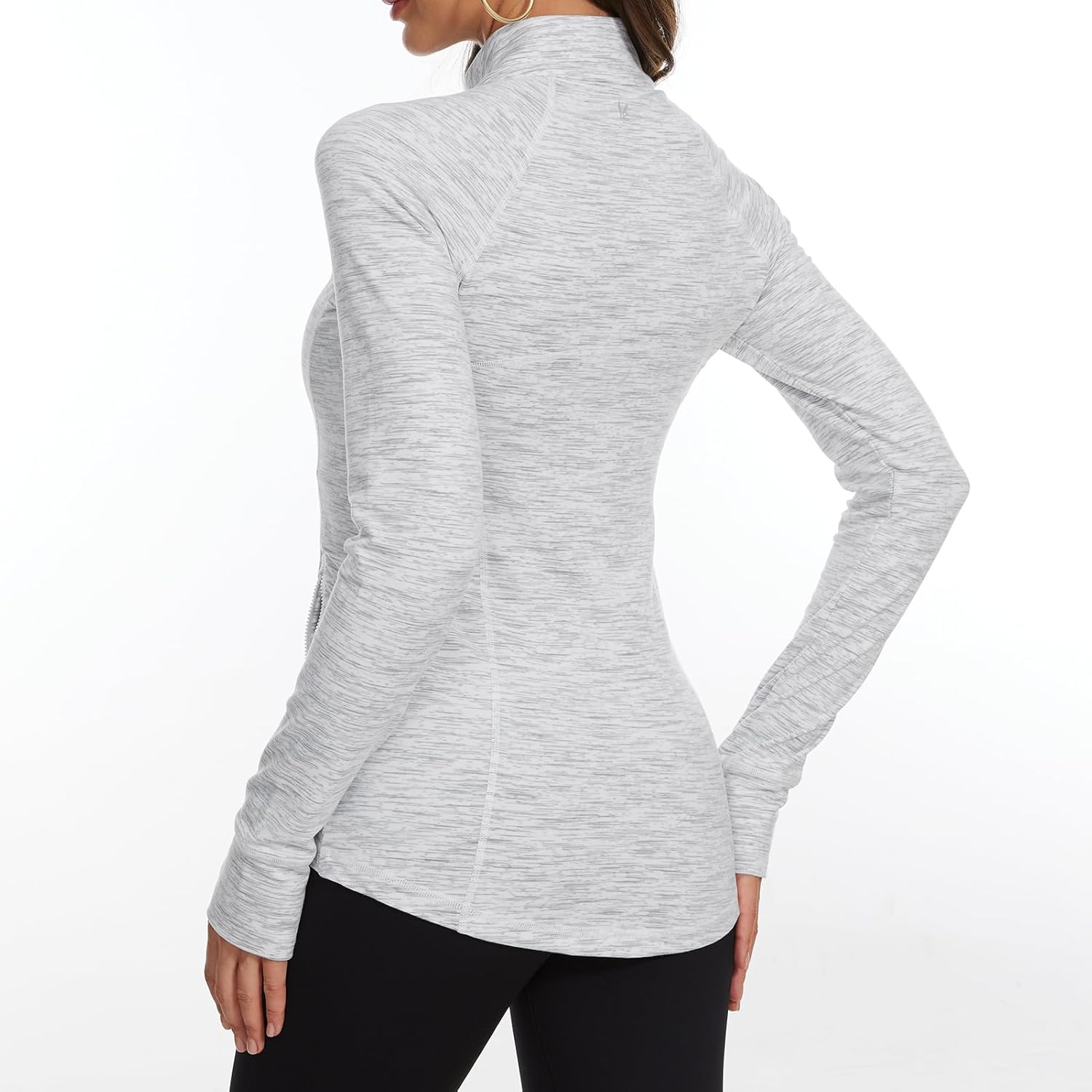 Lightbare Women’s Zip Up Athletic Jackets Lightweight Slim Fit with Pockets Thumb Holes for Workout Gym Running Yoga - Image 2