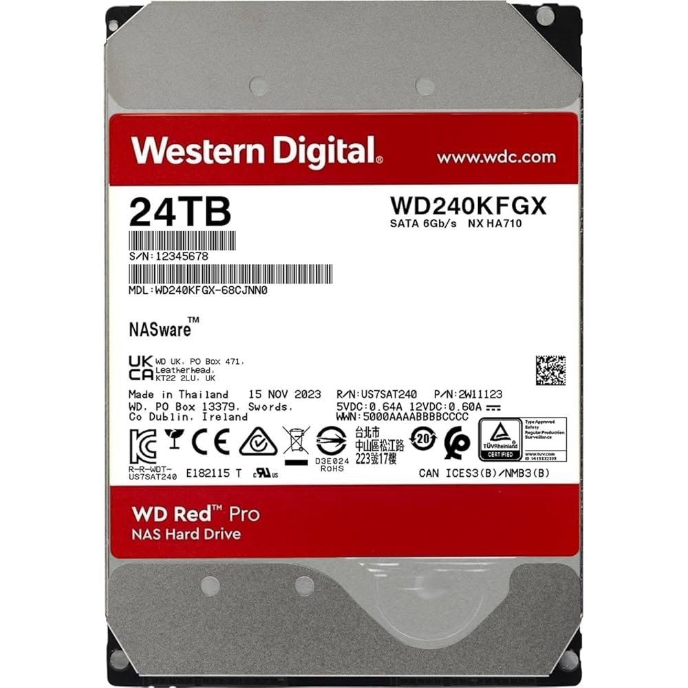 [美品通電時間1000h程度 2個セット24TB] 大容量HDD WD 12TB 美品通電時間1000h程度 2個セット24TB] 大容量HDD WD 12TB 2 TB