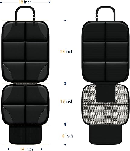 Miniatura 6 de MHO+ALL - Protector de asiento de automóvil, paquete de 2 unidades para asientos de automóvil para niños y bebés, tapete grande para asiento de