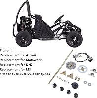 Brandev 29 Inch Go Kart Hátsó Tengely Szett, Féktárcsával és Lánckerékkel 2