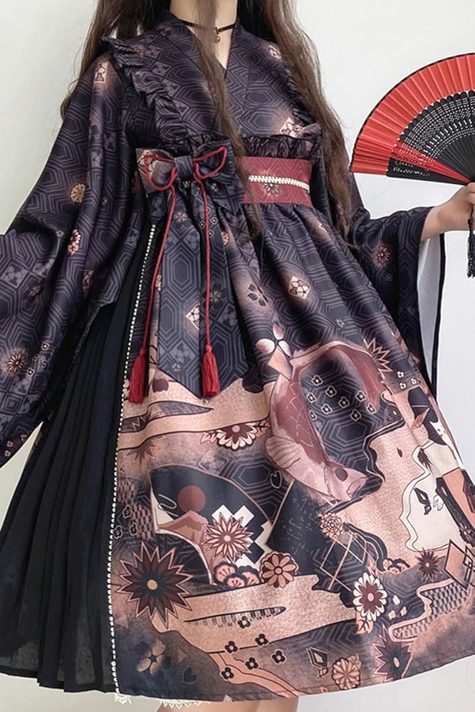 Amazon.co.jp: [sweet girl] ゴスロリ ワンピース 着物 コスプレちょう