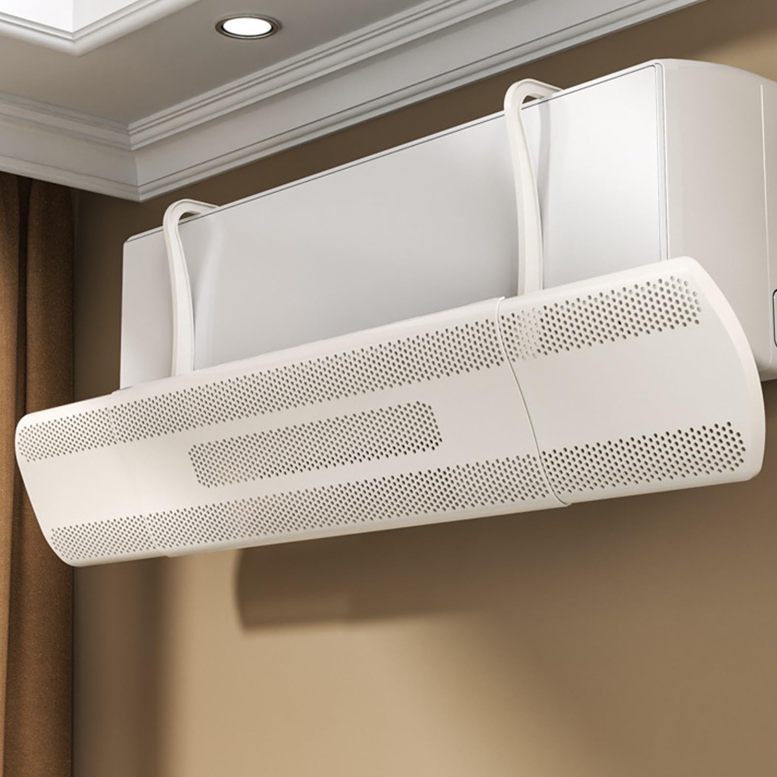 Dubtedhou White Air Conditioner Deflector, Retractable Air Conditer Deflector, Universal Adjustable, Multicolor