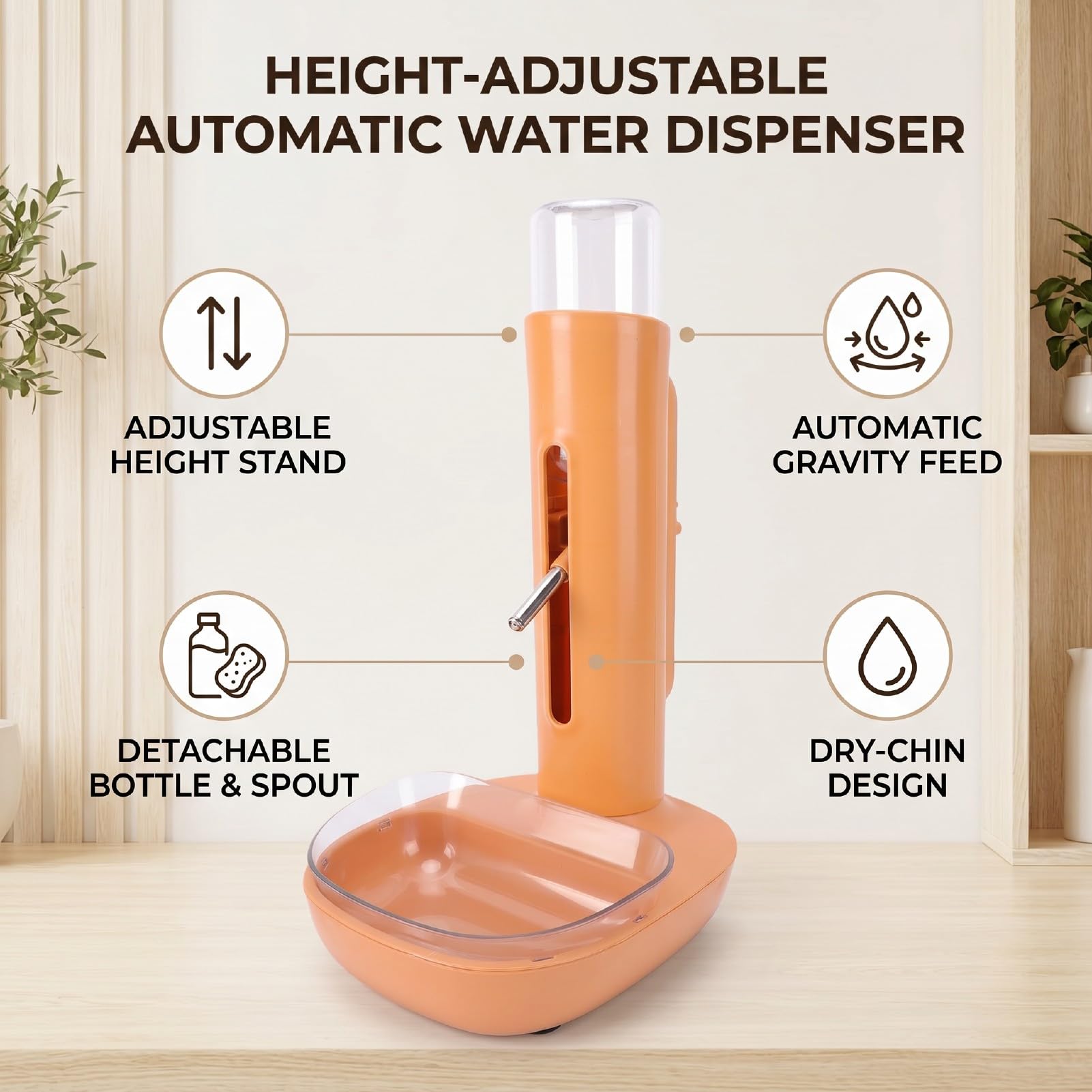 Asixxsix Dispensador de Agua Estancada para Mascotas (480ML)