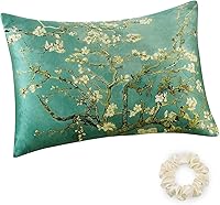 Vista 40 de ALASKA BEAR Funda de almohada, de seda natural, hipoalergénica, 19 mommes, 600 hilos, 100% seda de morera, tamaño estándar, con cierre de cremallera