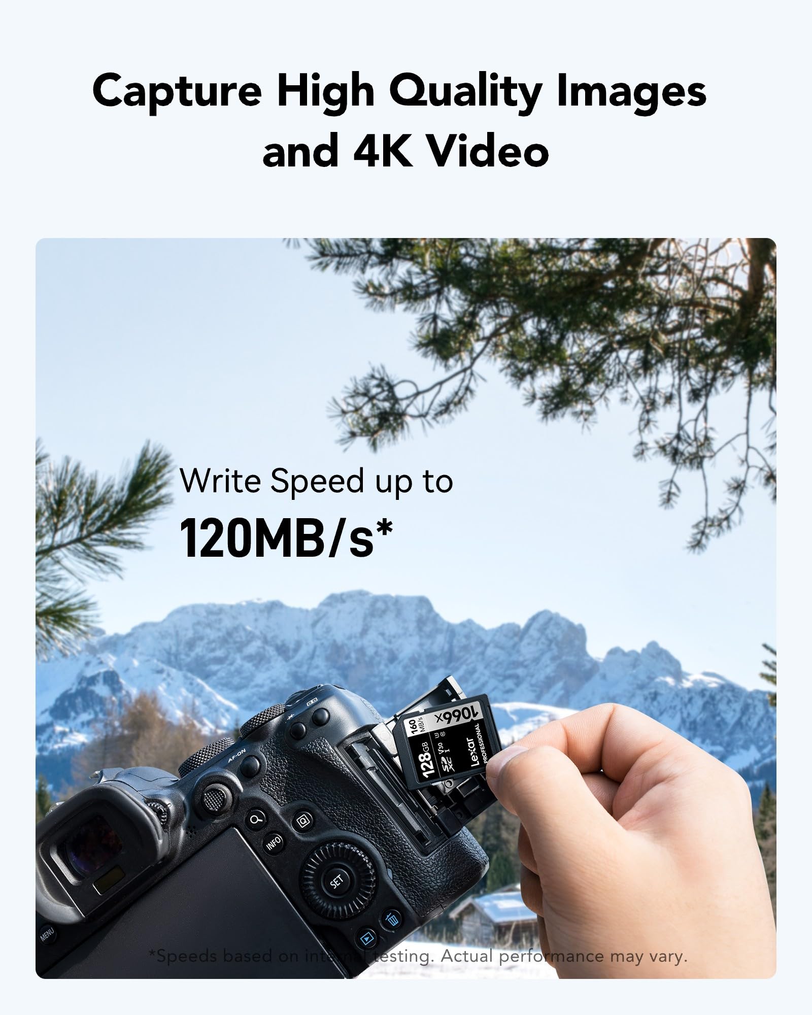 Lexar Profesjonalna karta SD 1066x 128 GB, karta SDXC UHS-I do 160 MB/s, karta pamięci SD V30/U3/C10 do aparatów DSLR i kamer HD