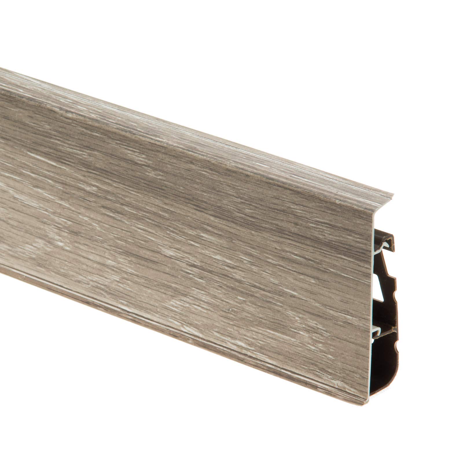 PVC 2.5m SKIRTING BOARD Cable cover Flexible edges floor-wall cover gap TMW Profiles (Skirting board 2,5, 247 WOOD MAT)