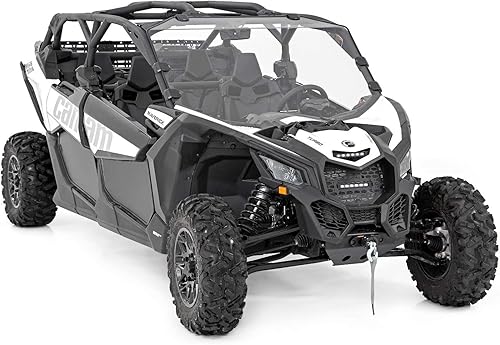 Miniatura 3 de Rough Country Kit de montaje de cabrestante de 4,500 libras para Can-Am Maverick X3 - Placa atornillada con cabrestante RS4500S UTV y cuerda