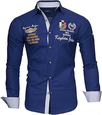 Chemise Décontractée à Manches Longues Pour Homme - Style Militaire, Coton, 2 Poches Poitrine - Parfaite Pour Mariage, Loisirs, Quotidien