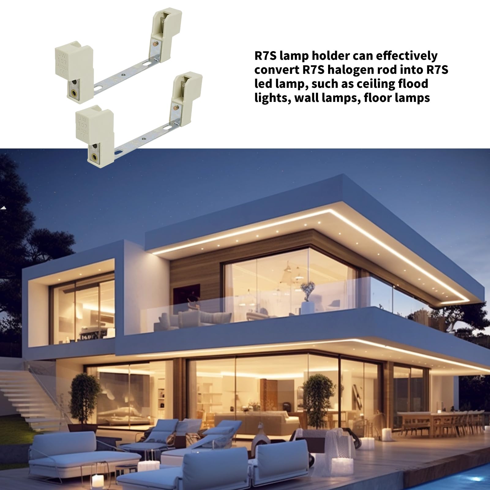 5 Portalampada In Ceramica R7S – Resistenti Al Calore Per Forni E Grill, Sostituzione Diretta