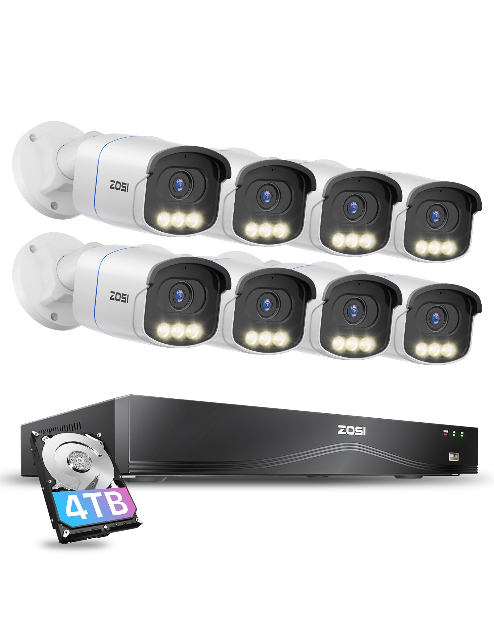 Amazon.com : ZOSI 16CH 4K PoE Security Camera System,8pcs 4K C186