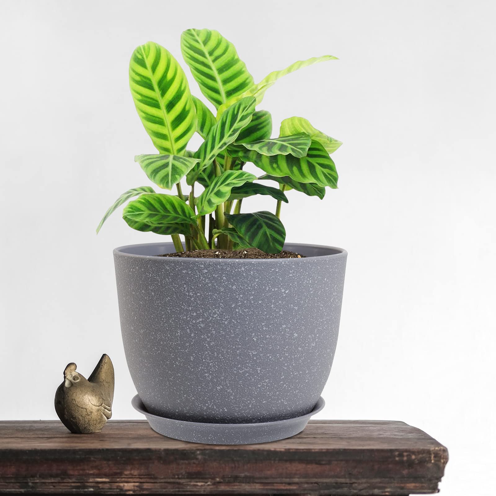 Amazon.co.jp: 植木鉢 10/9/8インチ 3個セット 水抜き穴付き 取り外し