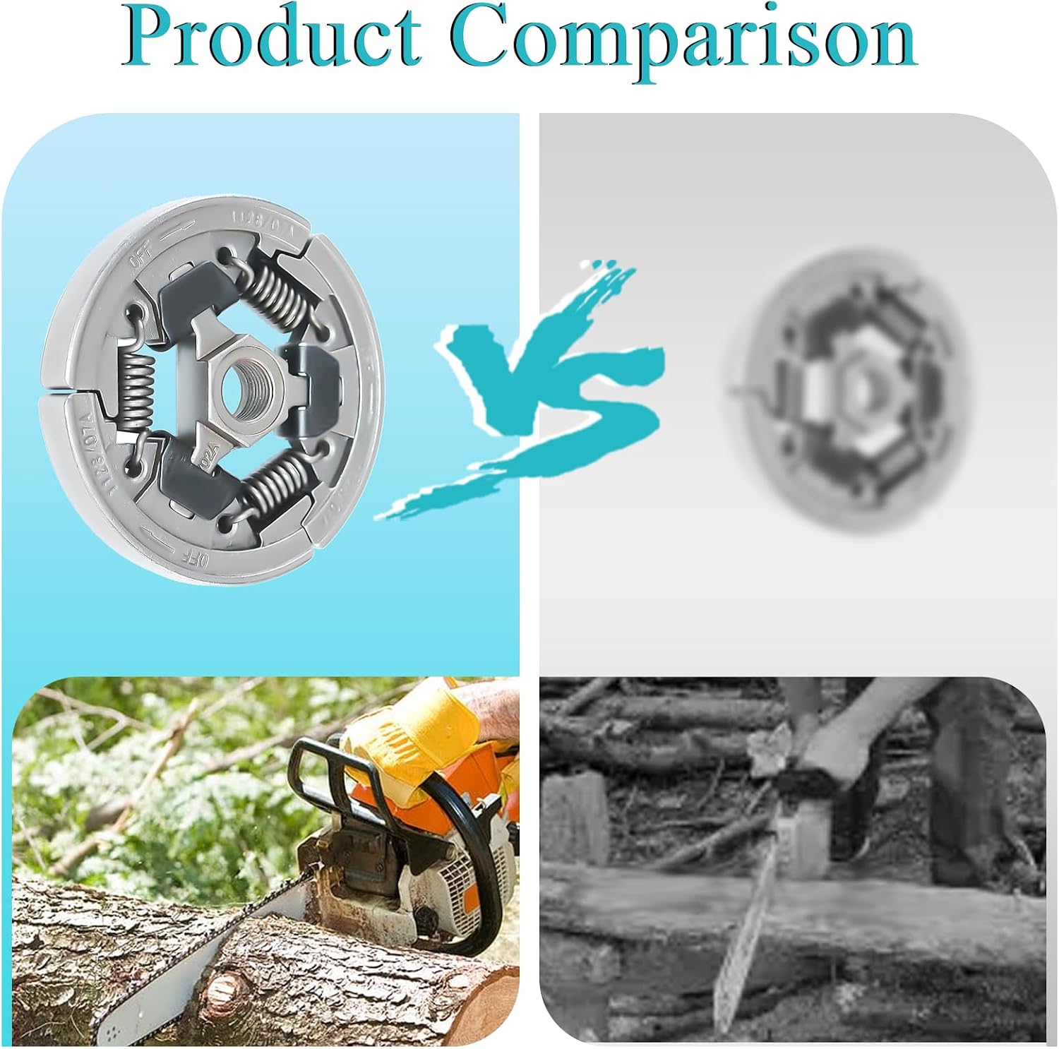 3/8"-7T Clutch Drum Sprocket Rim Oil Pump Kit for Stihl 044 046 MS341 MS361 MS362 MS362C MS380 MS381 MS440 MS441 MS460 Chainsaw with Worm Gear Bearing E-clip Replace 11280071000 11351602050