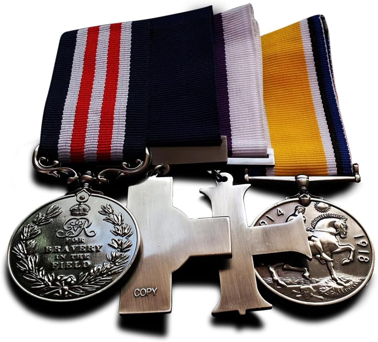 Military Medals Group Set : George Cross, Military Cross, War Medal & Victory Medal - Copy Awards Medals, War Medals, Army Medals