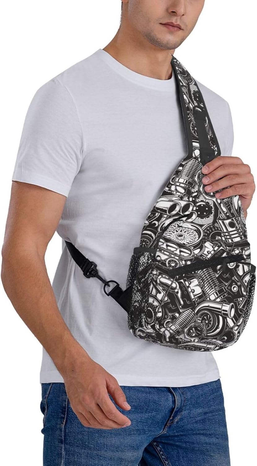 Sling Backpack For Men Hiking Daypack Crossbody Shoulder Bag Travel Chest Pack | Hiking, Travel - Image 4