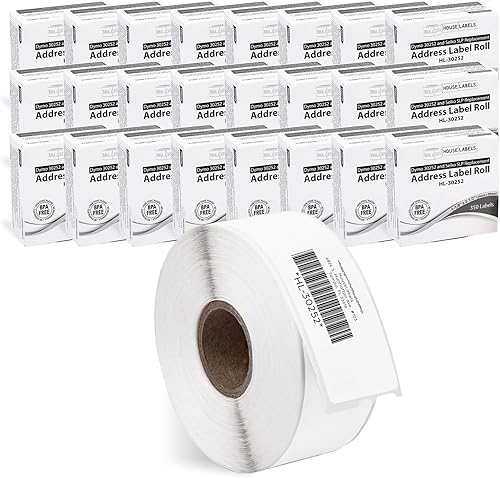 Vista 13 de HOUSELABELS DYMO 30252 - Etiquetas de dirección compatibles (1-1/8 pulgadas x 3-1/2 pulgadas), fuerte adhesivo permanente, compatibles