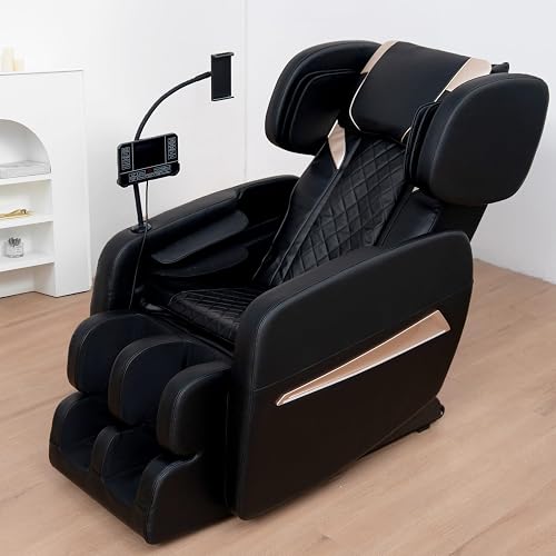 MIRROTOWEL Zero Gravity Massage Chair with Heat, Full Body Airbags, Touch Screen, 6 Rollers, Bluetooth Speaker