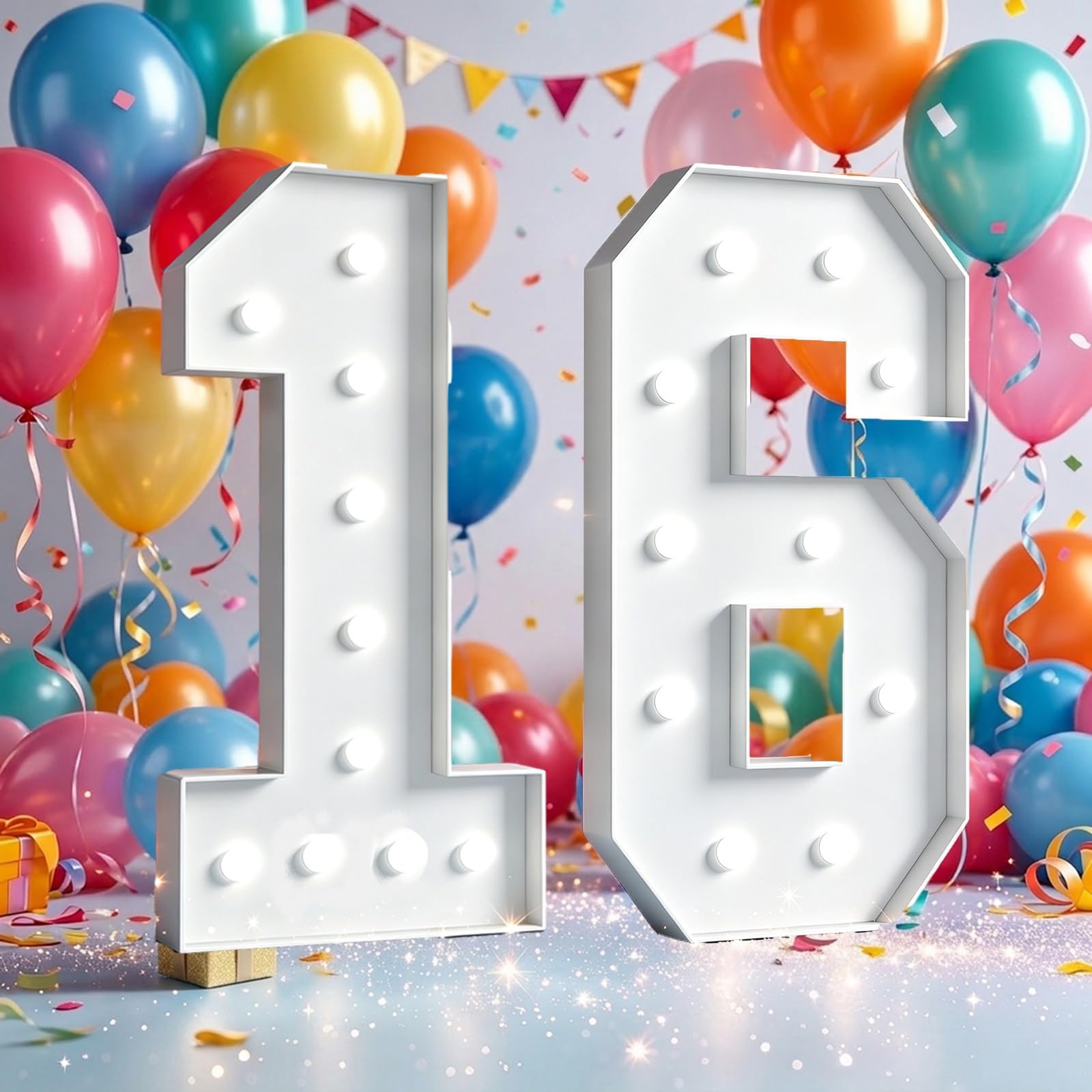 Marquee Light Up Numbers Birthday Party Decor Large Signs
