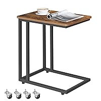 VASAGLE Tavolino da Letto con Ruote, Tavolino Mobile da Salotto